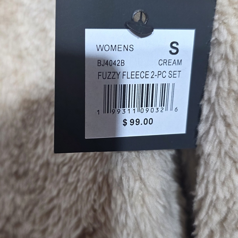 bebe Tan Fuzzy Pajama Set - Picture 3 of 3